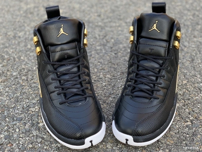 HYPE Air 'Reptile' Black 12 Retro Jordan AO6068-007 Gold-White Metallic 0712